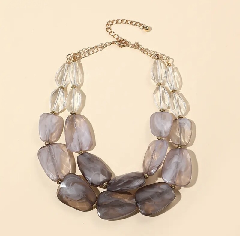 Baubles Necklace-Grey