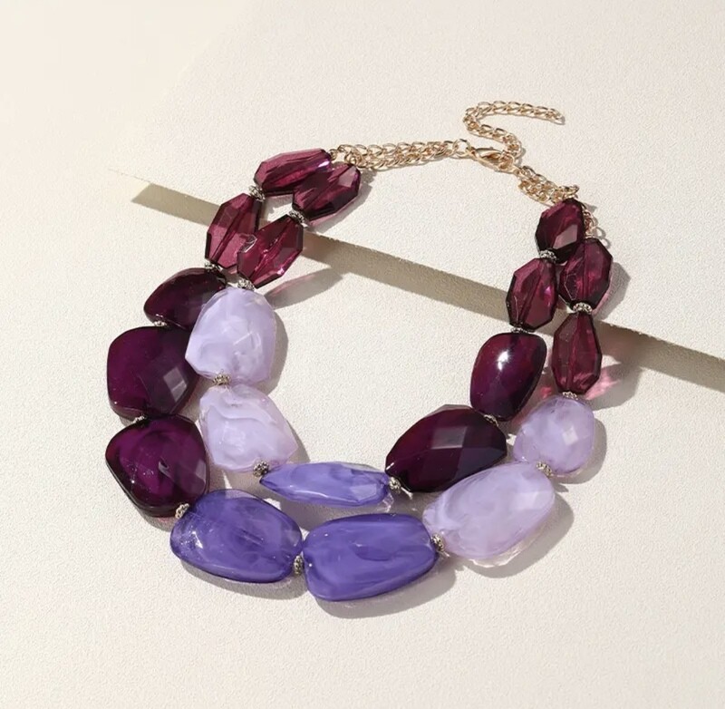 Baubles Necklace-Dark Purple