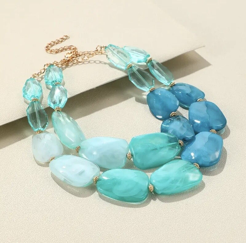Baubles Necklace-Aqua