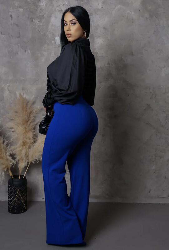 Miss Me Yet High Waist Pants-Royal Blue