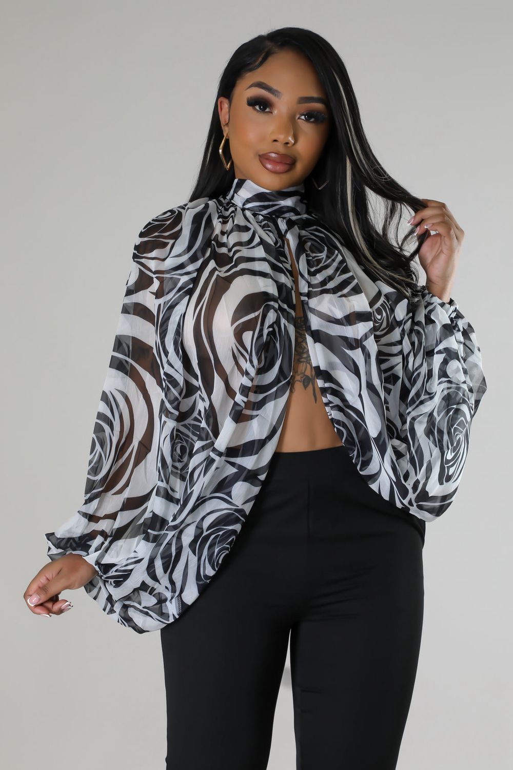 Noire Rose Top