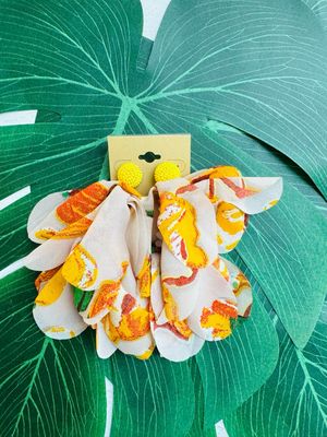Dangle Earrings-Yellow Floral