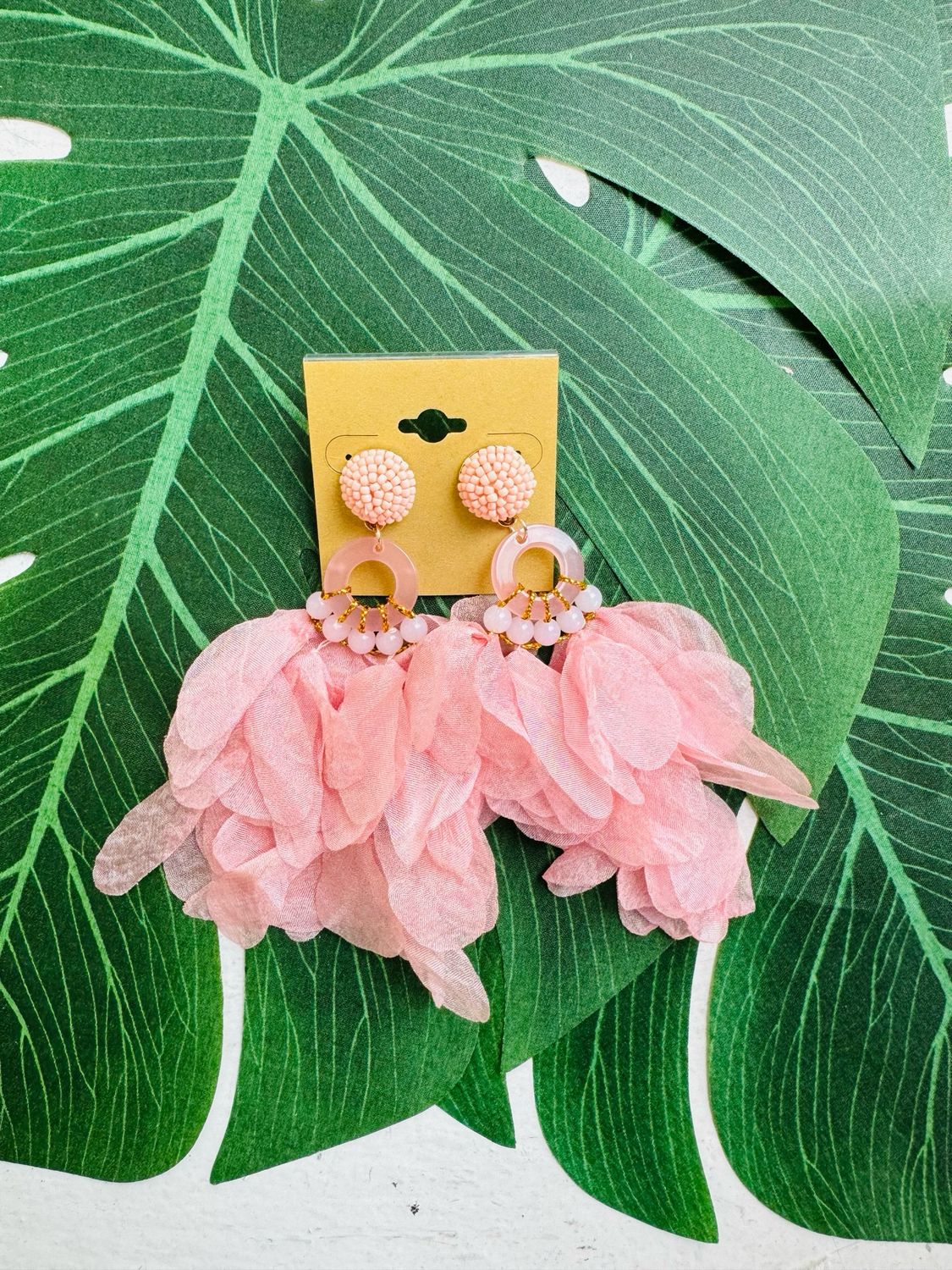 Selena Earrings-Soft Pink