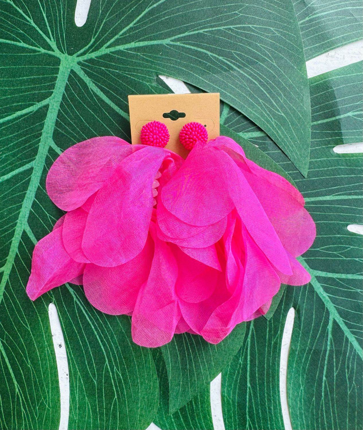 Dangle Earrings-Hot Pink