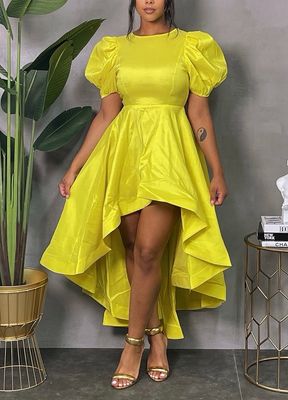 Citrus Kiss High Low Dress