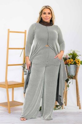 Le Chic Two Piece Knit Pants Set