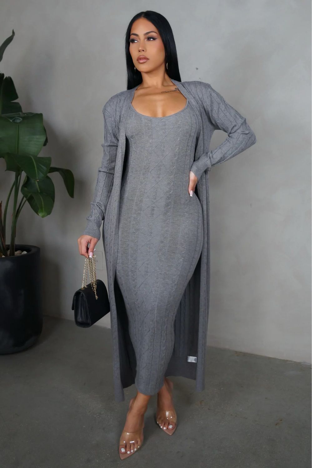 9 To 5 Type Two Piece Cardigan Set