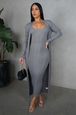 9 To 5 Type Two Piece Cardigan Set