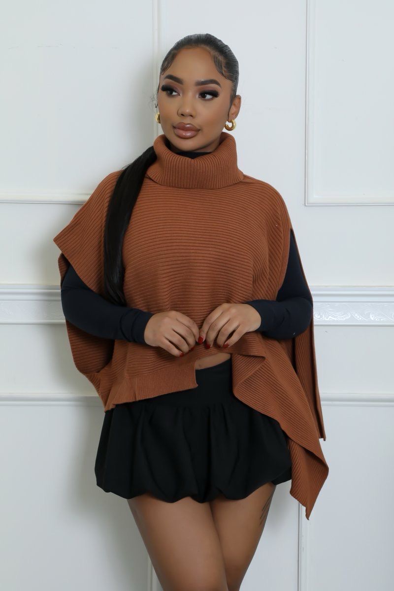 Babe Poncho-Cognac
