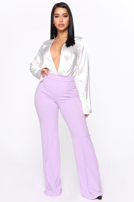 The District High Waist Pants-Lavender