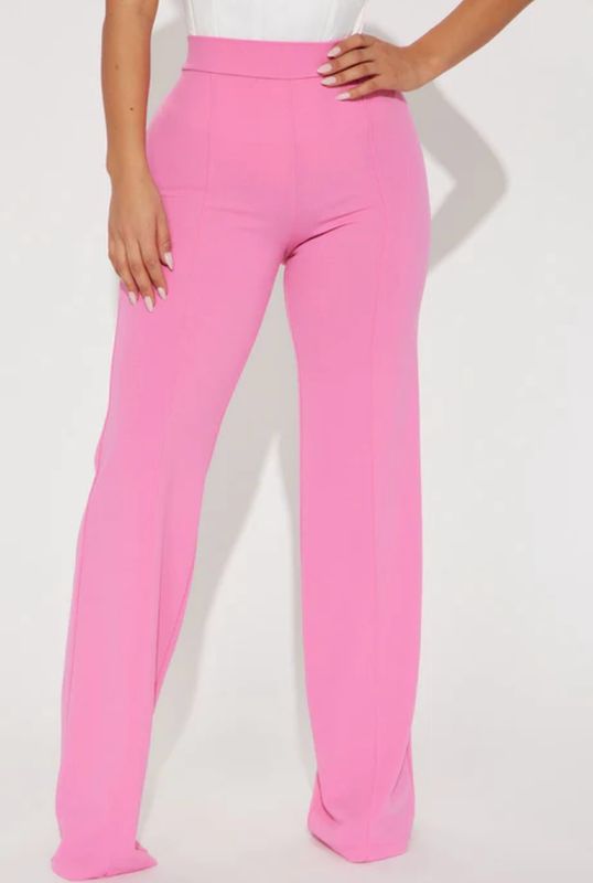 The District High Waist Pants-Candy Pink