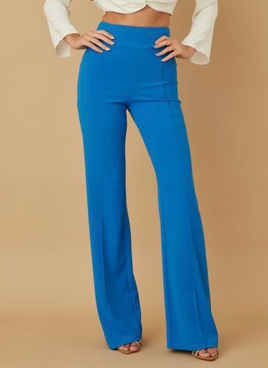 Miss Me Yet High Waist Pants-Sky Blue