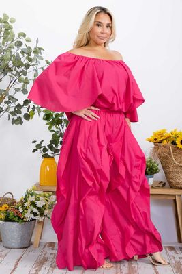 Canary Island Two Piece Set-Fuchsia
