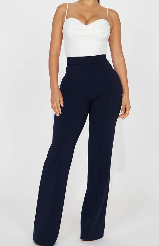 Miss Me Yet High Waist Pants-Navy