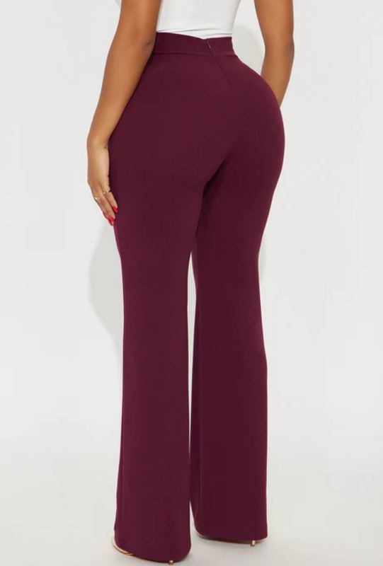 Miss Me Yet High Waist Pants-Wine