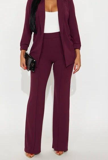 Miss Me Yet High Waist Pants-Wine