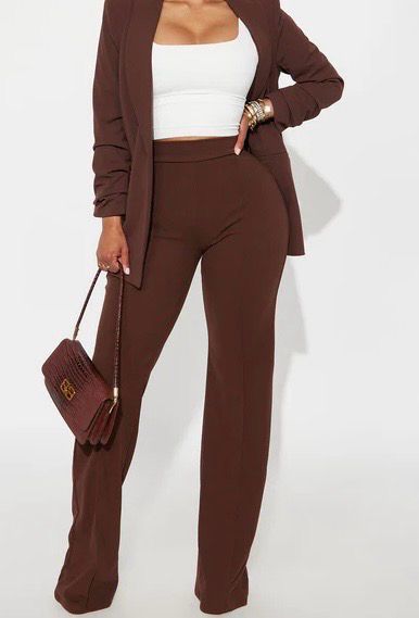 Miss Me Yet High Waist Pants-Chocolate