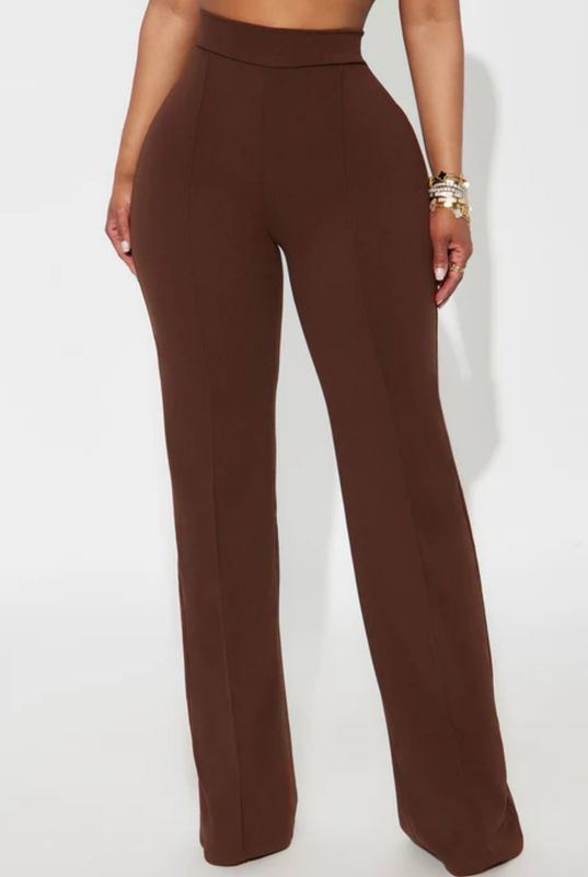 Miss Me Yet High Waist Pants-Chocolate
