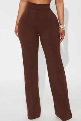 Miss Me Yet High Waist Pants-Chocolate
