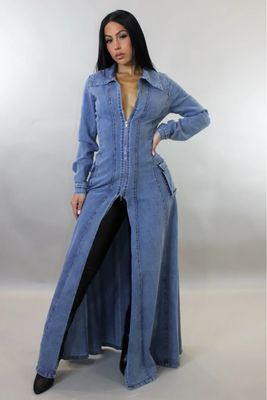 Always Want More Denim Duster