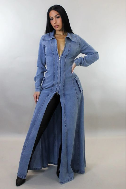 Always Want More Denim Duster