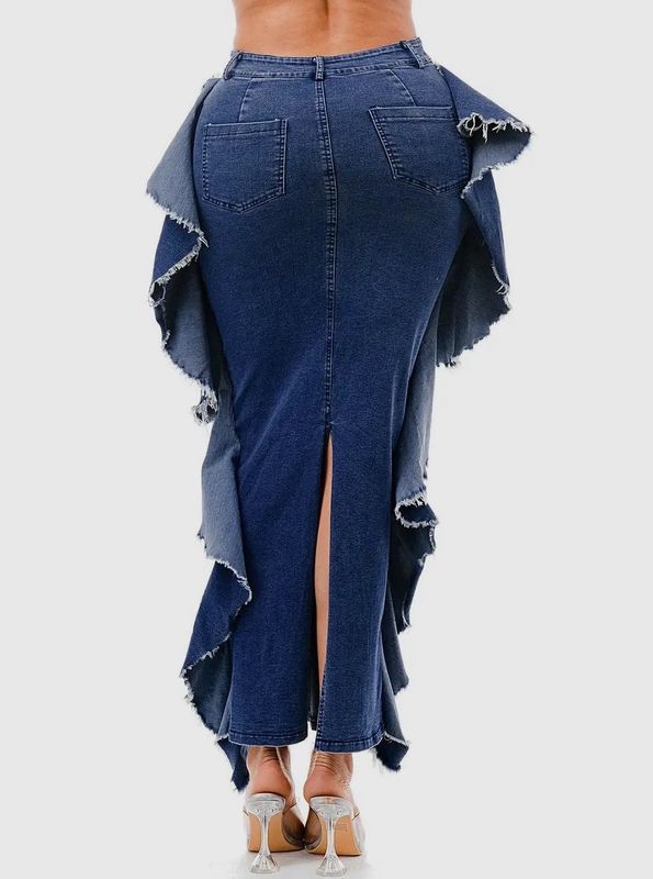 Riddle Me This Denim Skirt