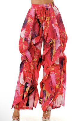 Mystical Jogger Pants-Red Multi