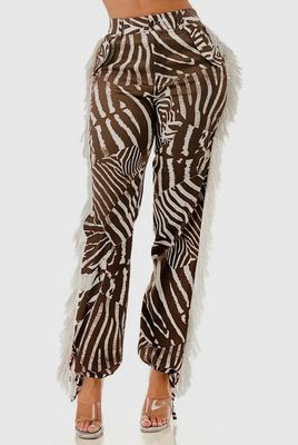 Salute Me Pants-Zebra Brown