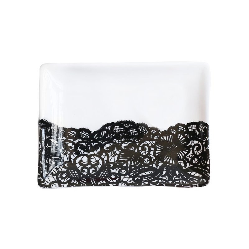 Black Lace Jewelry Dish