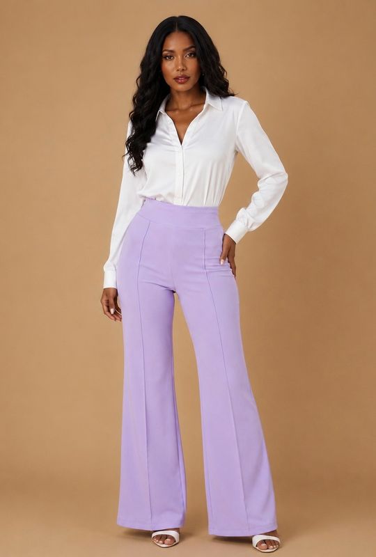 Miss Me Yet High Waist Pants-Lavender