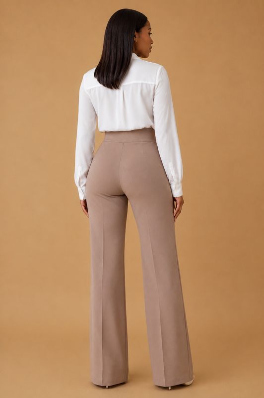 Miss Me Yet High Waist Pants-Taupe