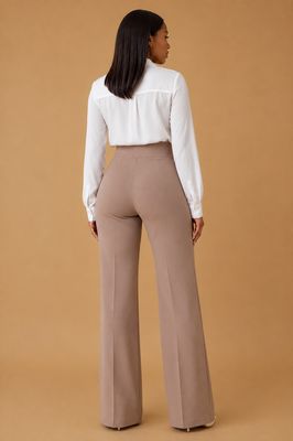Miss Me Yet High Waist Pants-Taupe