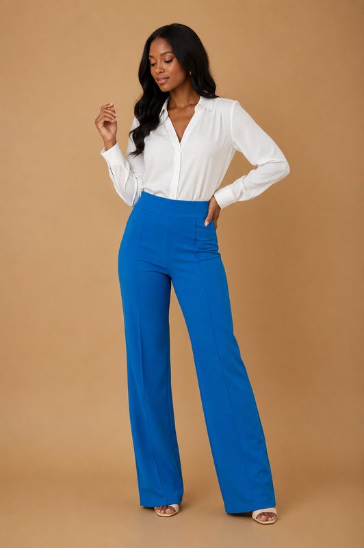 Miss Me Yet High Waist Pants-Sky Blue