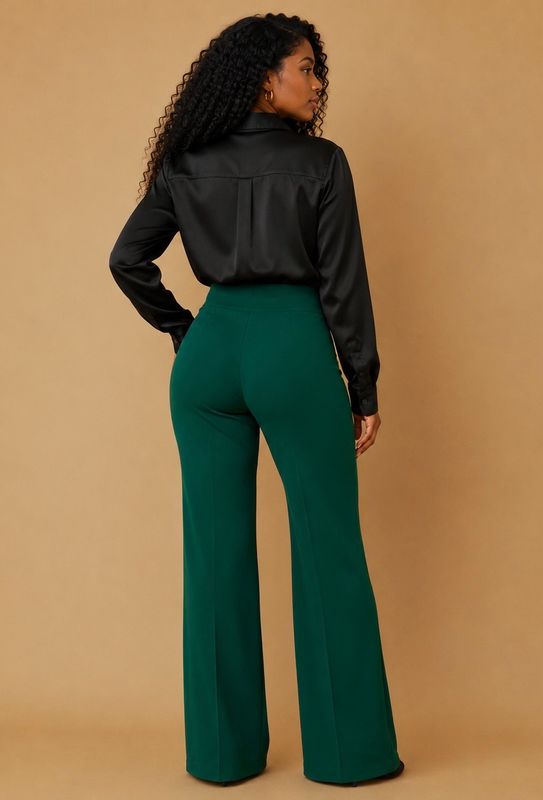 Miss Me Yet High Waist Pants-Hunter Green