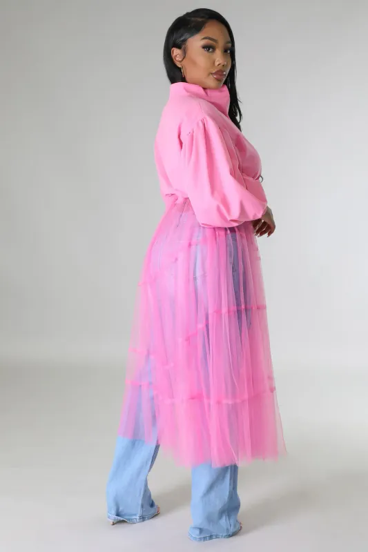 Button Me Up Shirt Dress-Pink