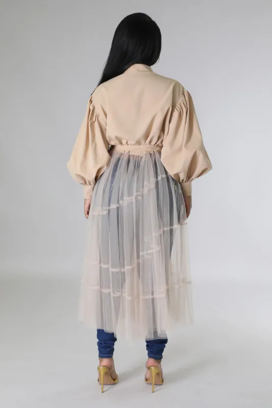 Button Me Up Shirt Dress-Tan
