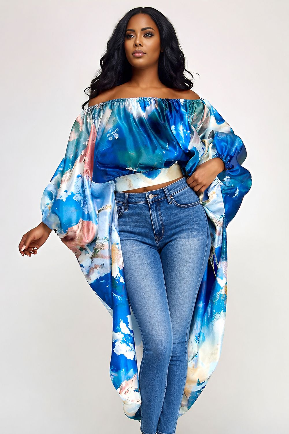 Good Days High Low Top-Blue