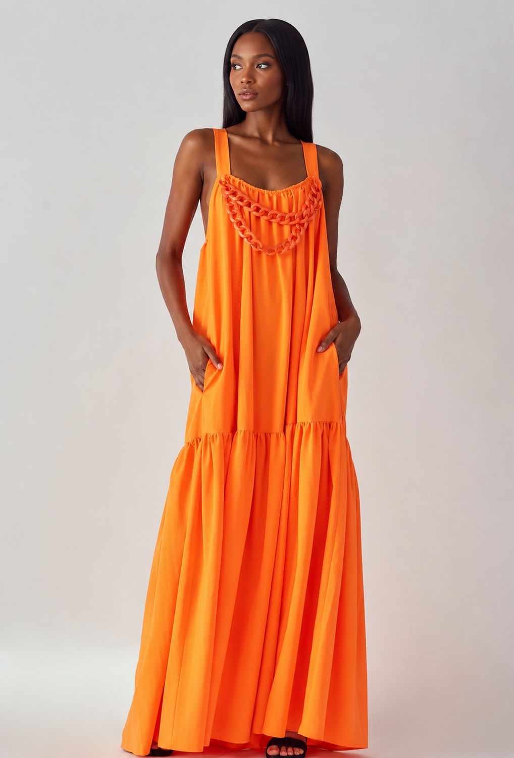 Sunset Valley Maxi Dress-Bright Orange Sunset Valley Maxi Dress-Bright Orange