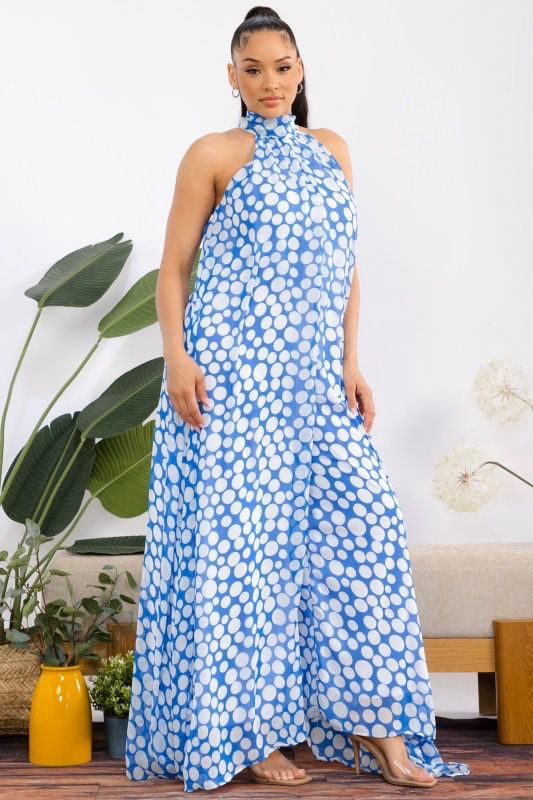 Little Miss Dotty Jumpsuit-Blue Little Miss Dotty Jumpsuit-Blue