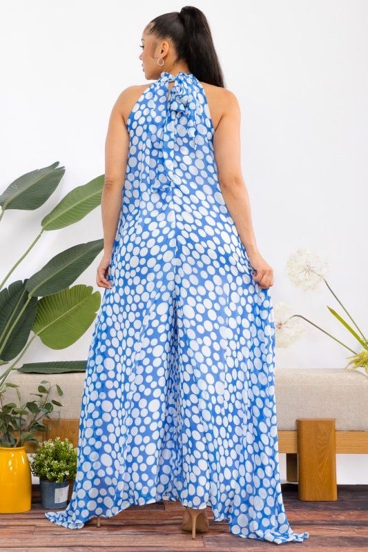 Little Miss Dotty Jumpsuit-Blue