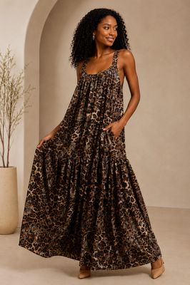 Sunset Valley Maxi Dress-Animal Print Sunset Valley Maxi Dress-Animal Print