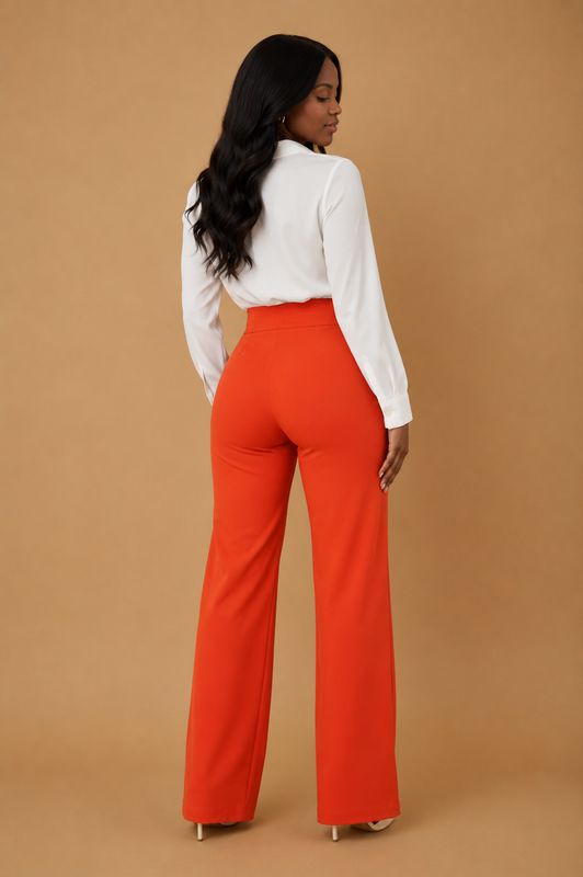 Miss Me Yet High Waist Pants-Orange
