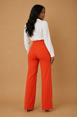 Miss Me Yet High Waist Pants-Orange