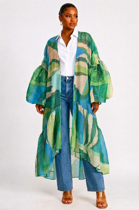 Coast To Coast Duster-Green Multi