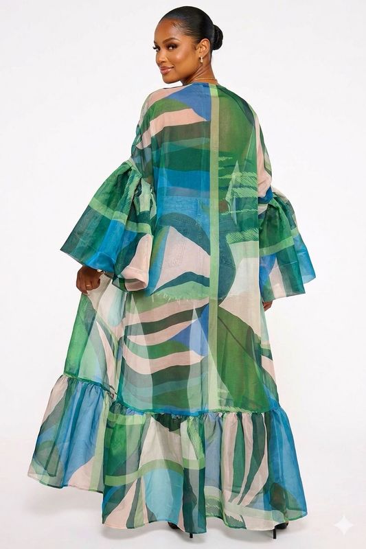 Coast To Coast Duster-Green Multi