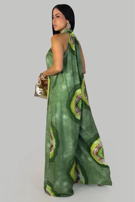 Swirling Jumpsuit-Green