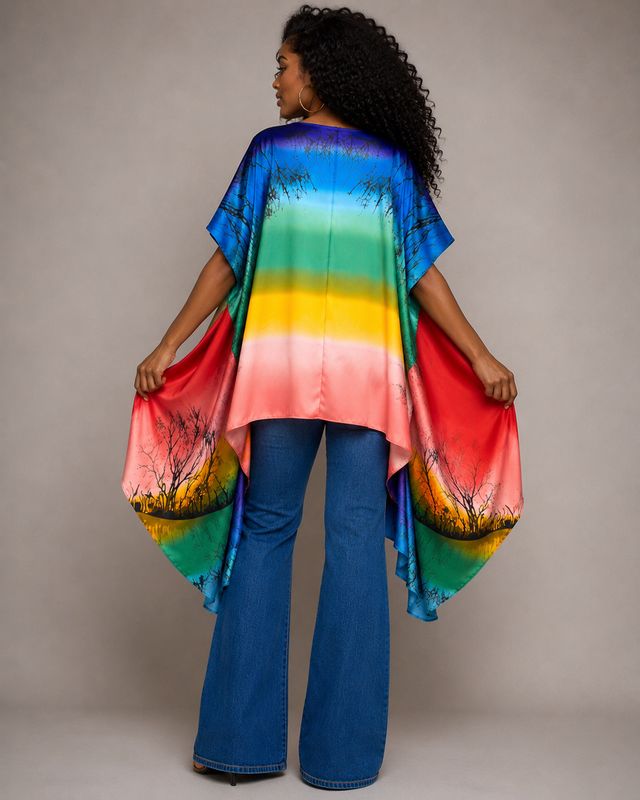 Sahara Desert Poncho Top