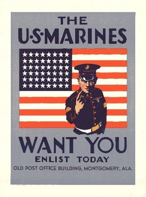 WWI Marines Want You Poster