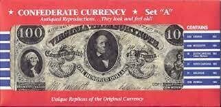 Confederate Currency Set A