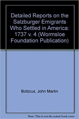 Detailed Reports On The Salzburger Emigrants Who Settled In America Vol.1 sores